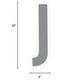Silver Letter (J) Corrugated Plastic Yard Sign, 30in